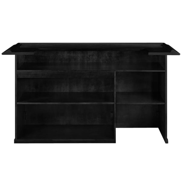 Free-Standing 84" Dry Bar Black from Back