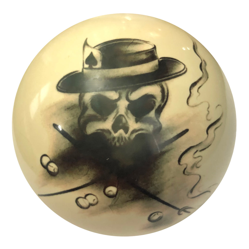 Top Hat Skull Custom Cue Ball