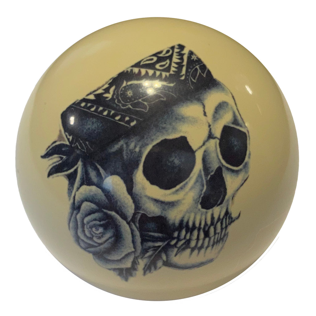 Skull with Bandana Custom Cue Ball