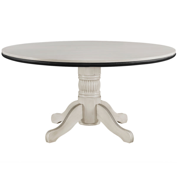 Solid Wood Flip Top 60" Game Table White Dining