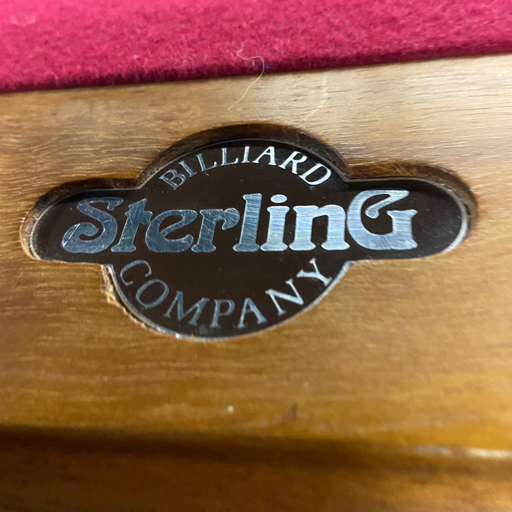 8Ft Used Sterling Pool Table End Rail Label