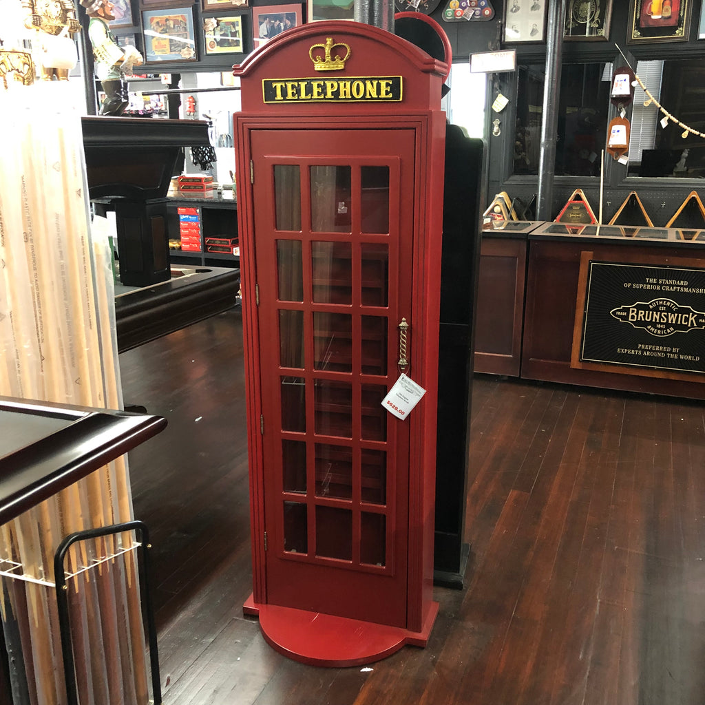 Telephone Booth Pool Cue Holder