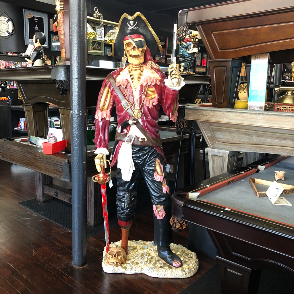 Skeleton Pirate Statue