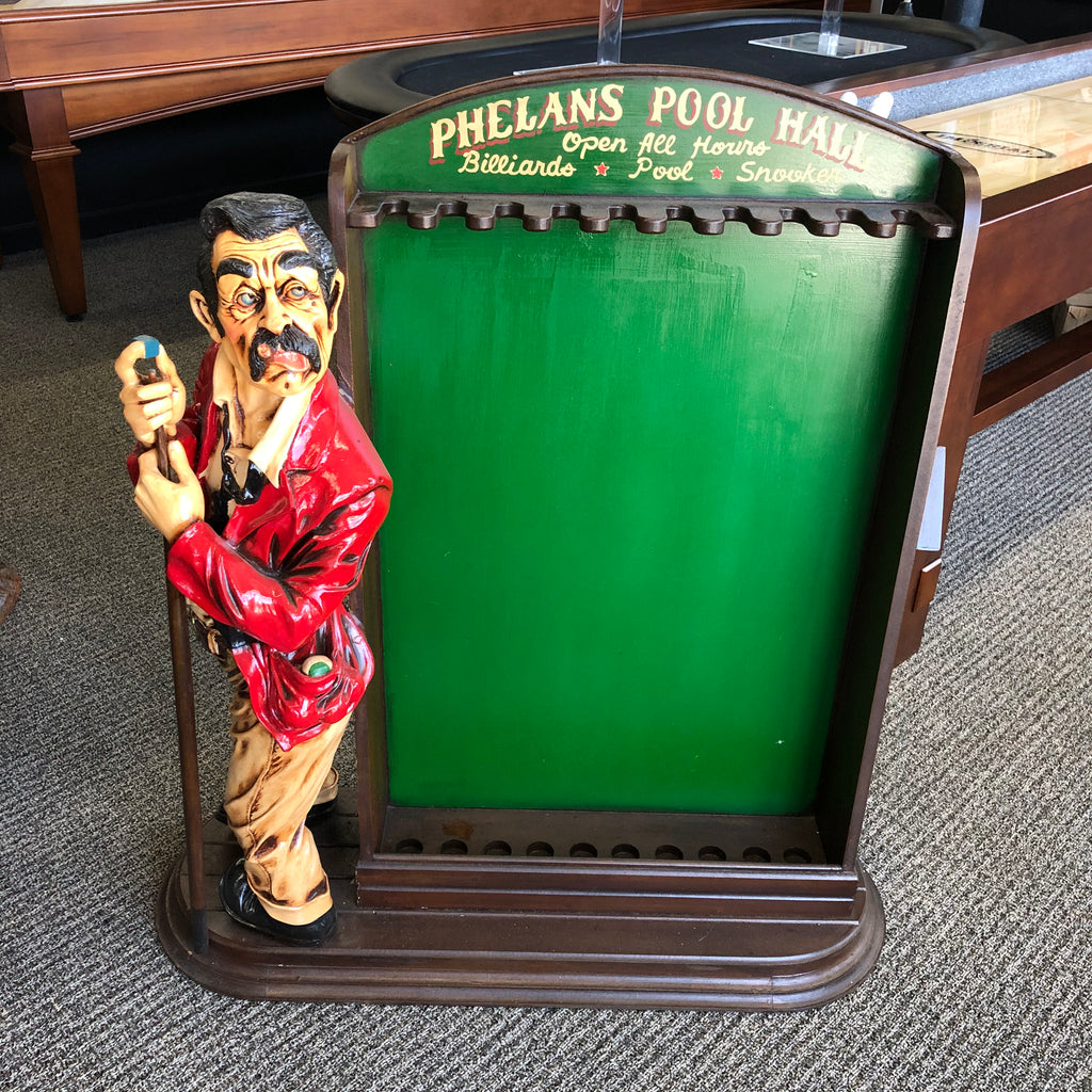 Pool Player Cue Rack Statue