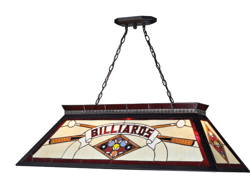 Stained Glass Red Billiards Light