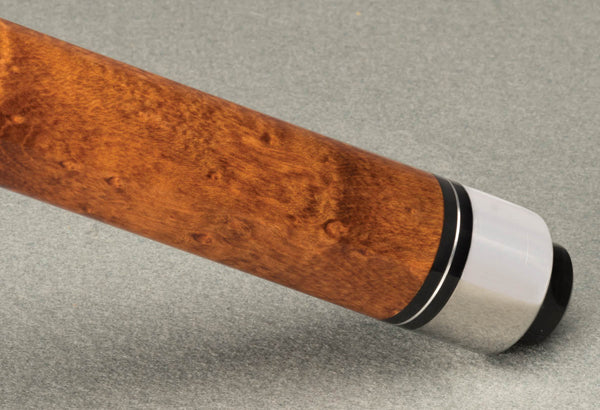 Engraved Pool Cue Shaft Example in Block Font