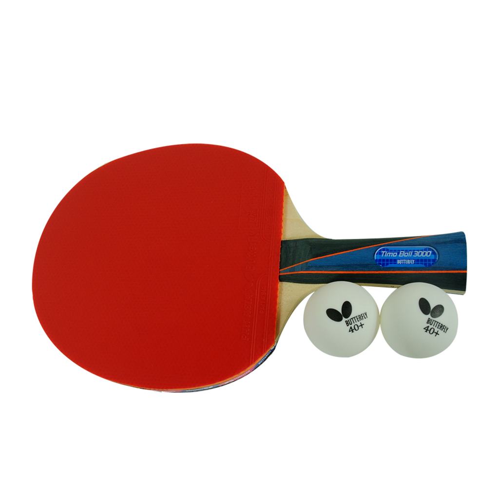 Timo Boll 3000 Butterfly Ping Pong Paddle and Balls