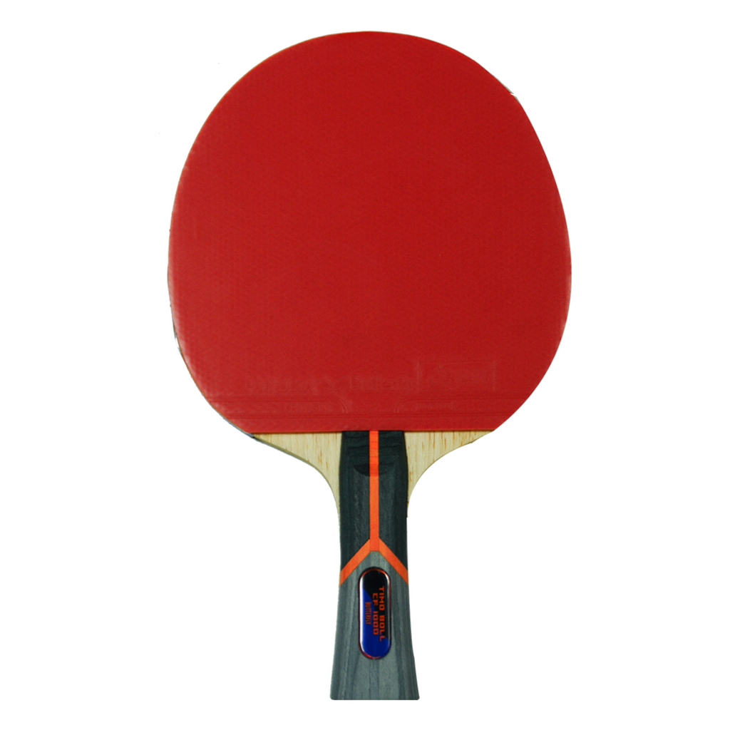 Timo Boll CF Carbon Fiber 1000 Butterfly Ping Pong Paddle Red
