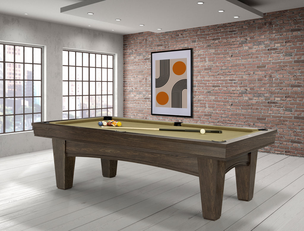 Winfield Pool Table in Coffee Finish in Room