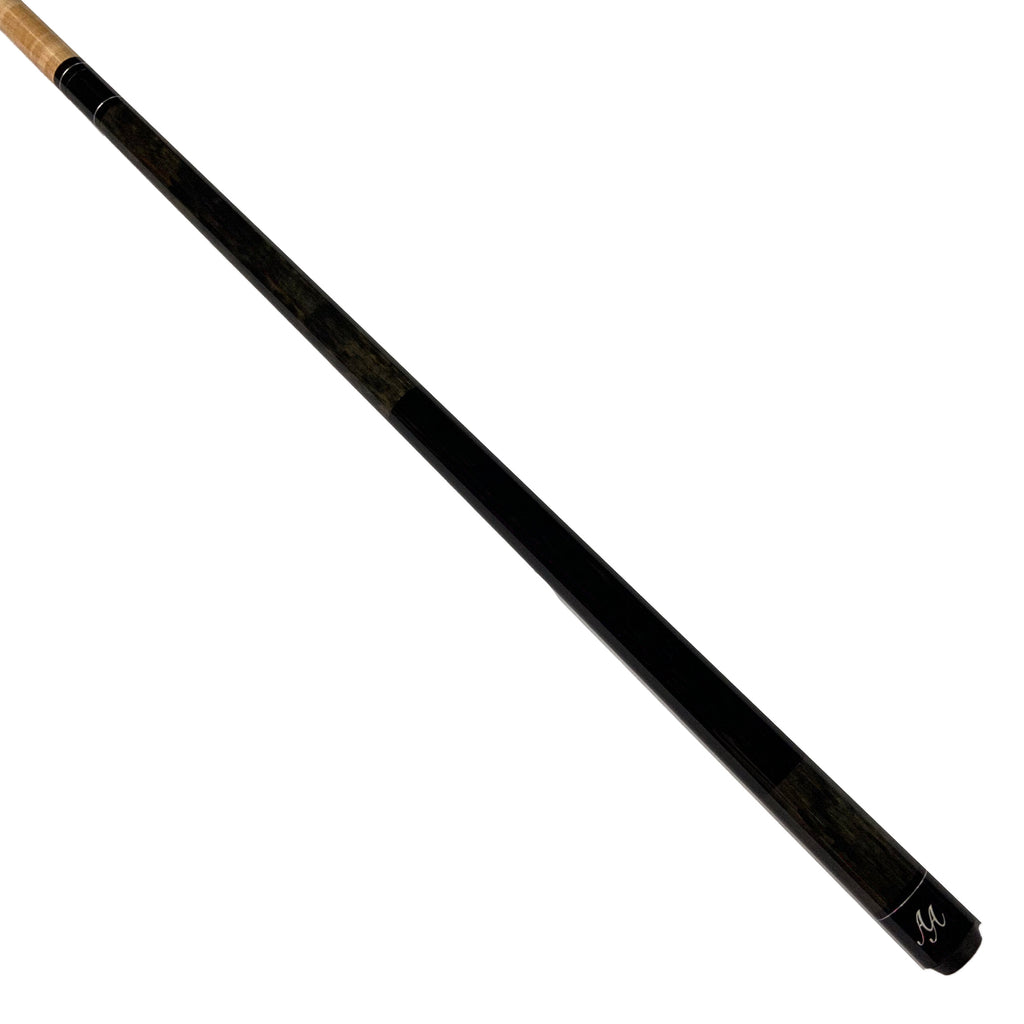 Engraved Pool Cue Shaft Example in Script Font