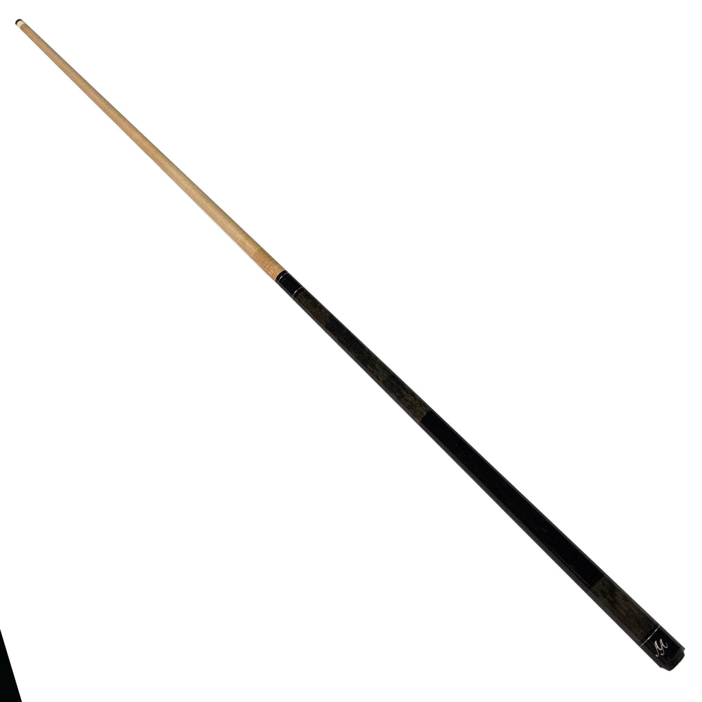 Engraved Pool Cue Shaft Example in Cursive Font