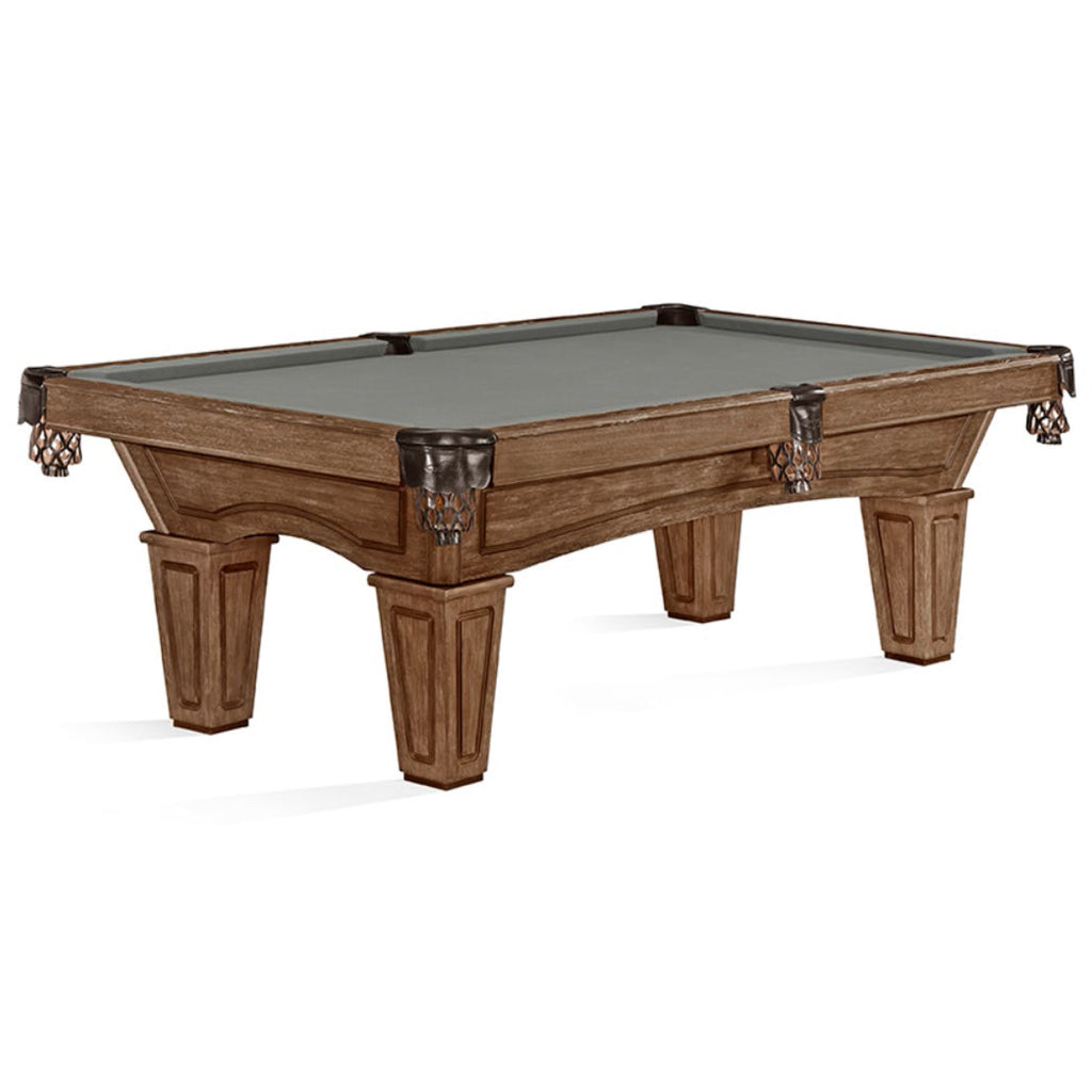 Allenton Pool Table Tapered Leg Rustic Brown Finish