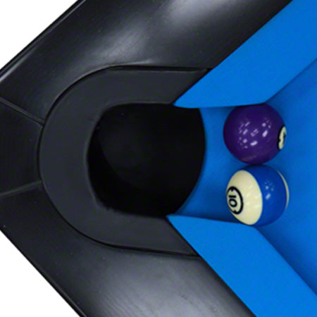 7ft Pro-Am Pool Table in Black Corner Pocket Top View