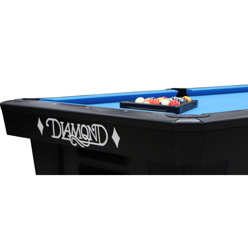 8ft Pro-Am Pool Table in Black Diamond Logo