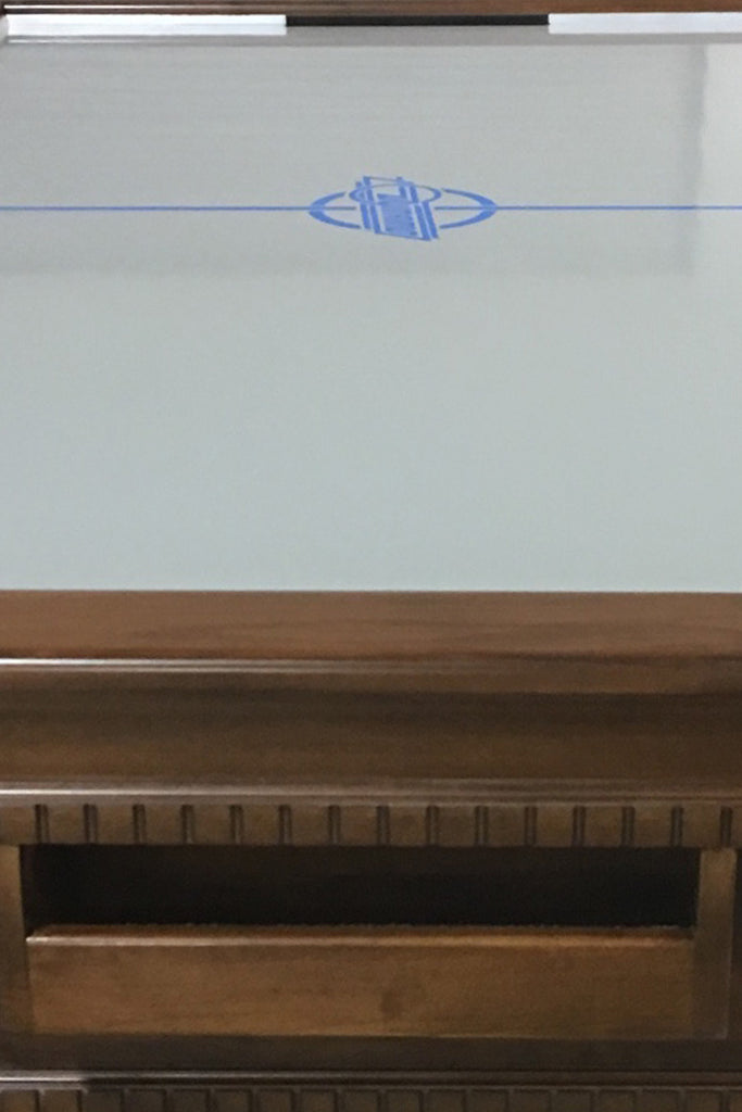 Reagan Air Hockey Table side with surface and rail