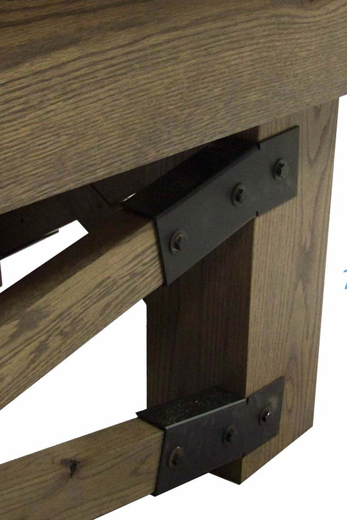 Rustic Air Hockey Table Wood and Metal Hardware