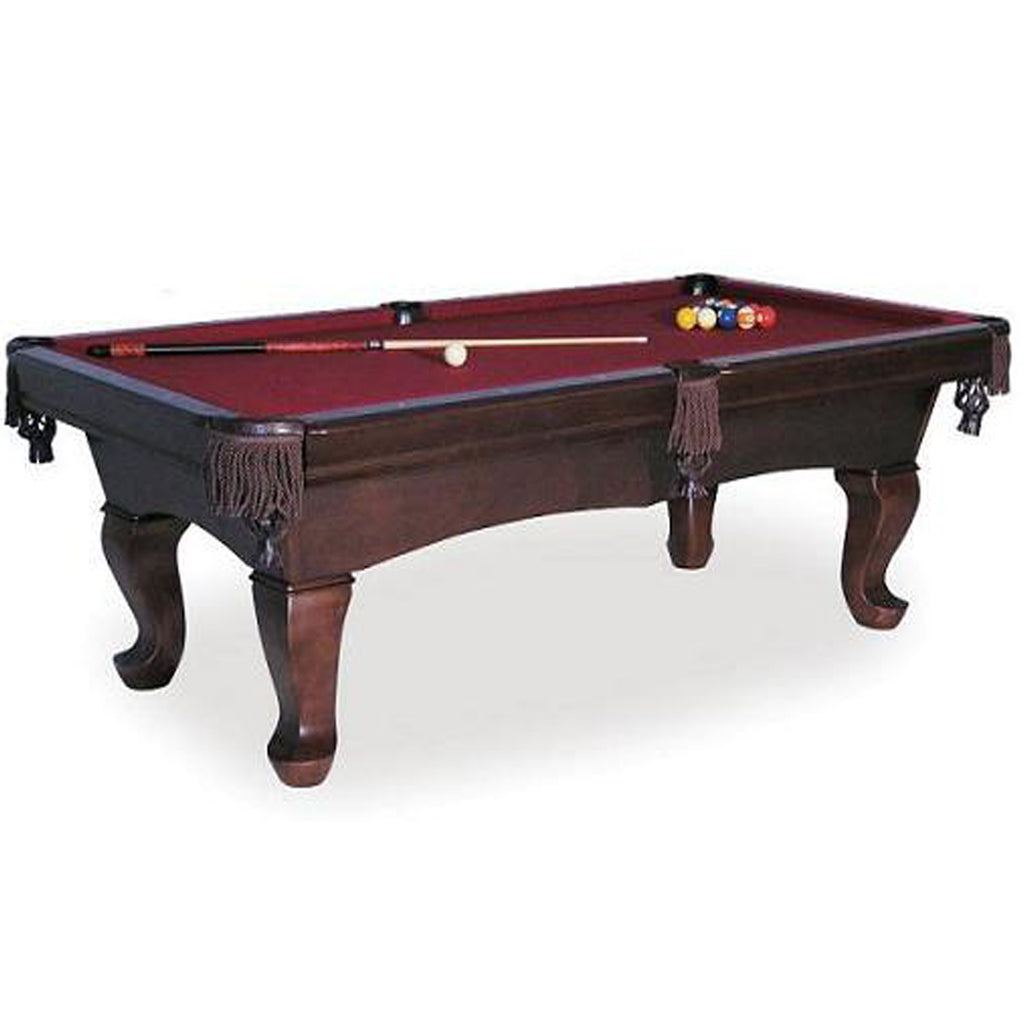 Elayna Pool Table Warm Chestnut with Balls on table