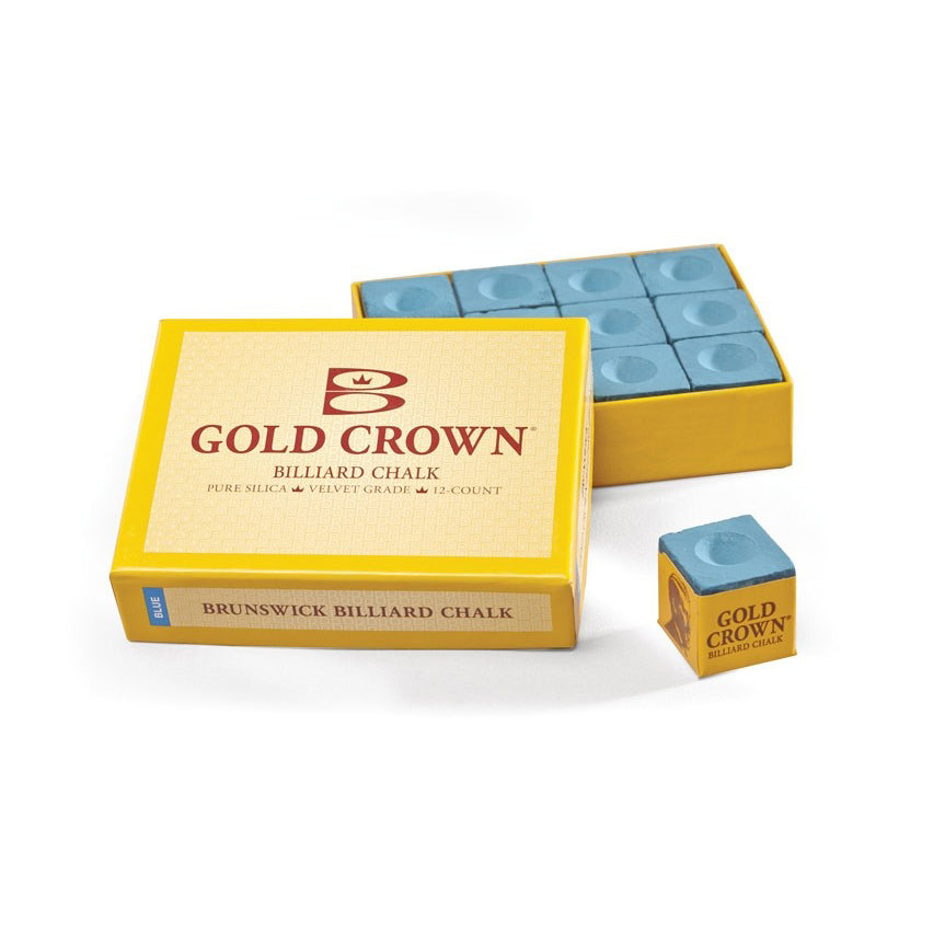 Brunswick Gold Crown Cue Chalk 12 pieces