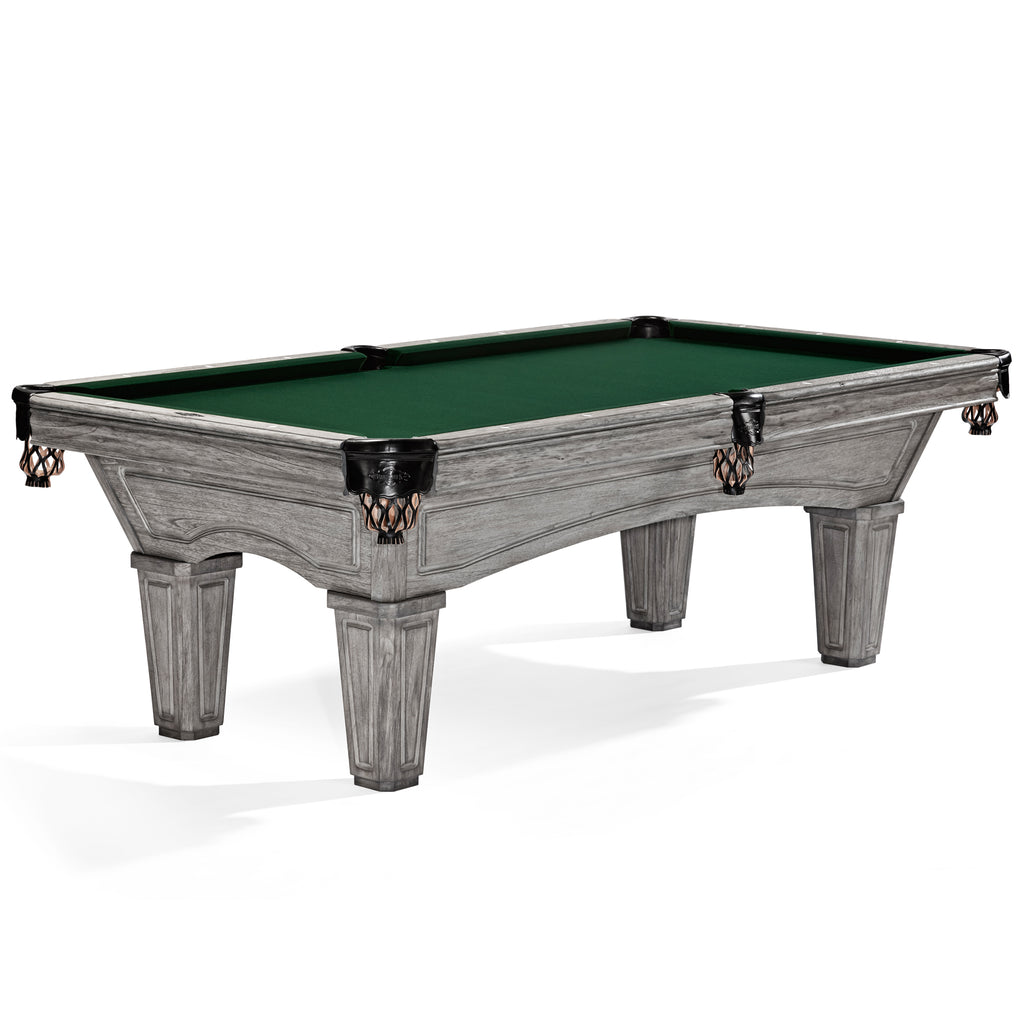 Glenwood Pool Table Rustic Grey with Tapered Leg
