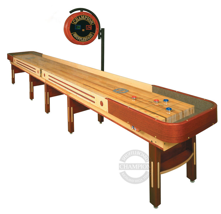 Grand Champion Limited Edition Shuffleboard Full View with Scorer