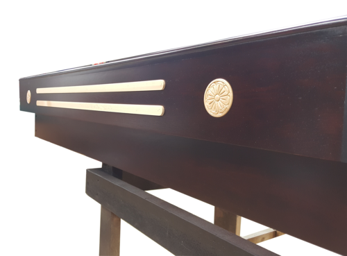 Grand Champion Shuffleboard Cabinet Detail with Side Medallion