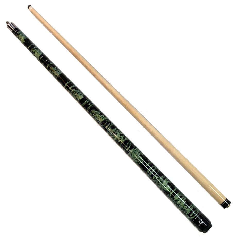 ビリヤード Allen Green Custom Cue Alex Austin Green and Black Swirl Starter Series Cue – D&L