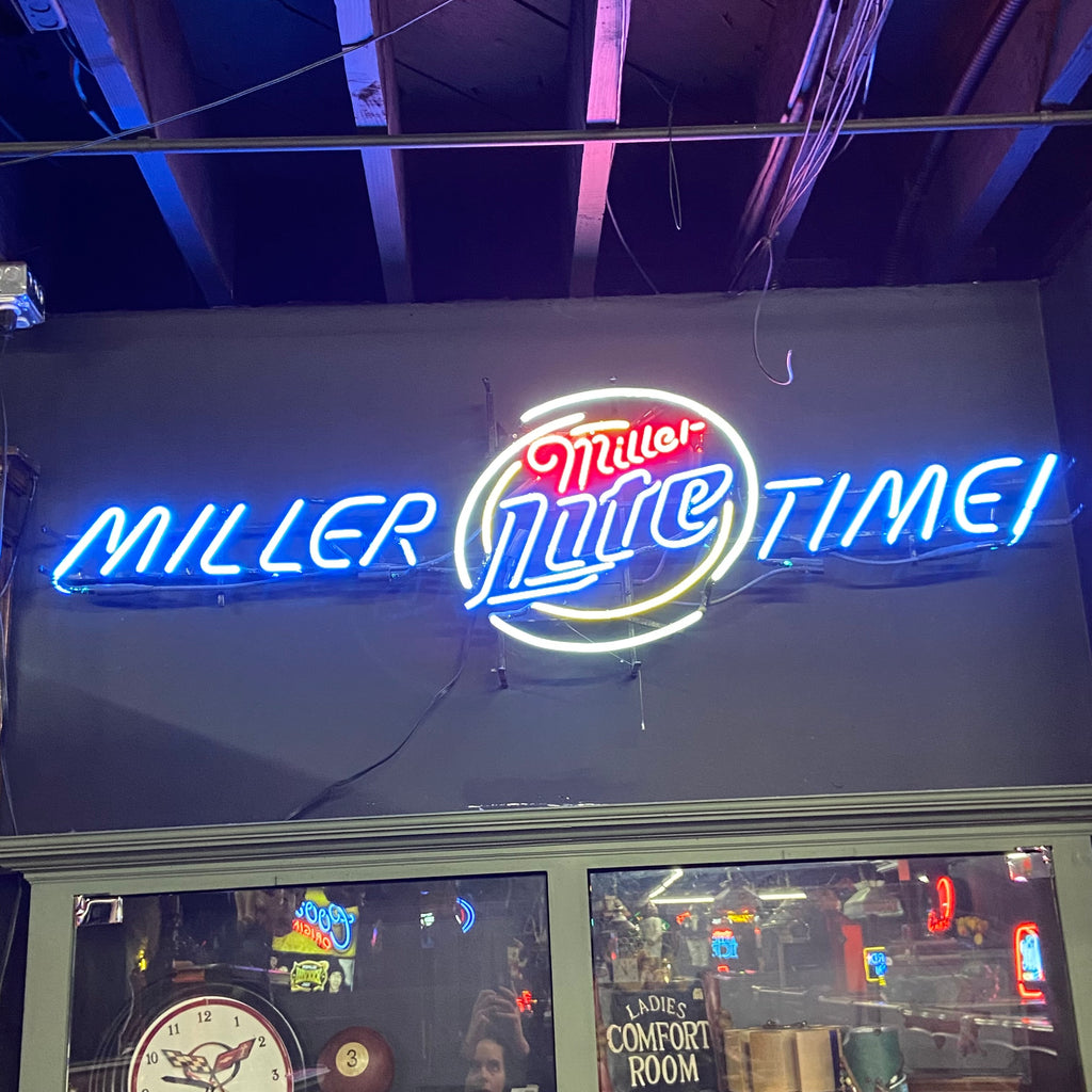 Miller Time Large Neon Light