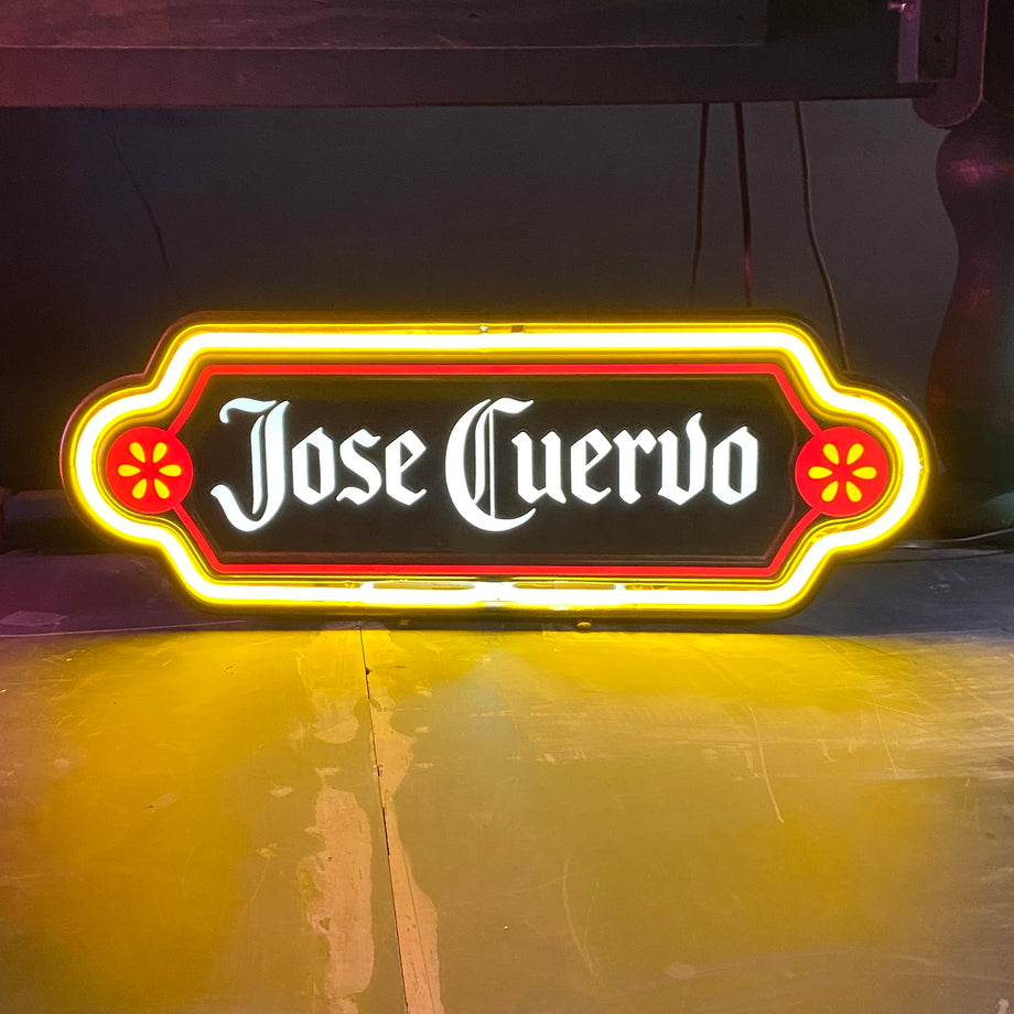 ホセ クエルボ LED ネオンサイン Jose Cuervo ロゴサイン 黄色2024年版 