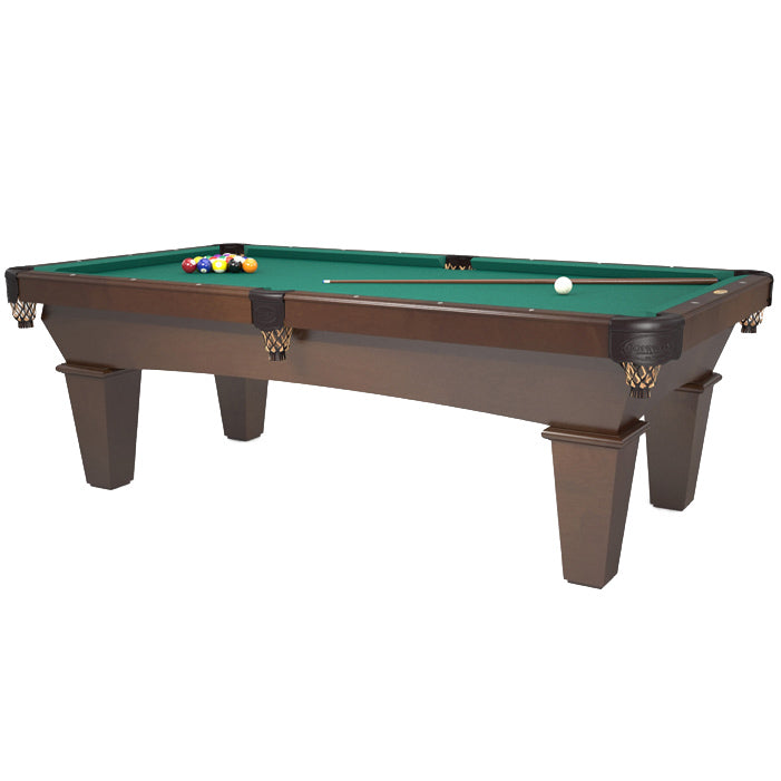 Kayenta Pool Table Maple wood with Dark Stain and Dark pockets