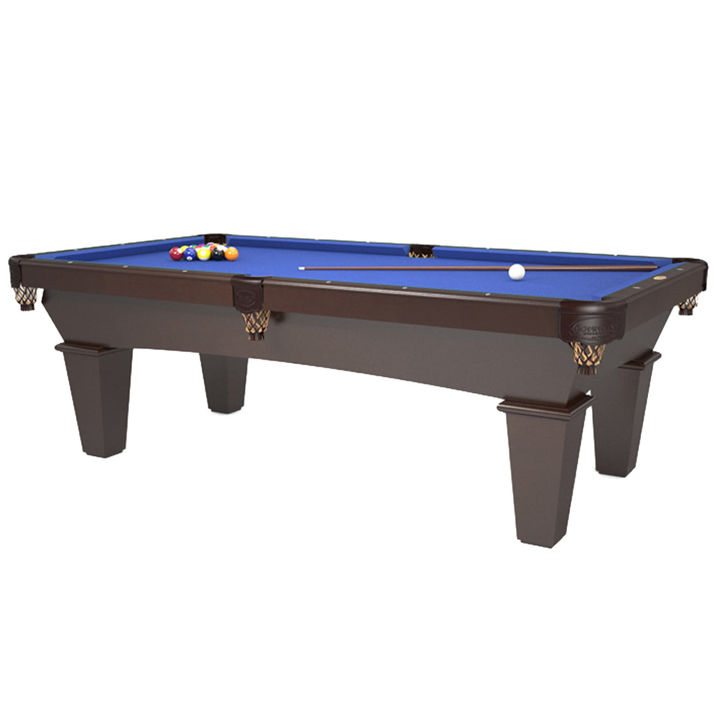 Kayenta Pool Table Maple Wood with Espresso stain and Old World Pockets