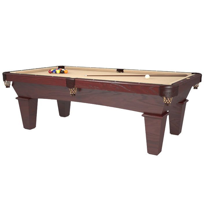 Kayenta Pool Table Oak wood with Cordova stain and Spice pockets