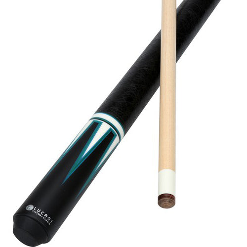 Lucasi Lux Midnight Black and Green Points Pool Cue Butt Cap