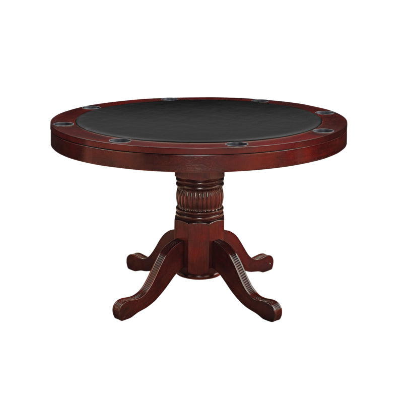 Round Solid Wood Gaming Table English Tudor Game Side