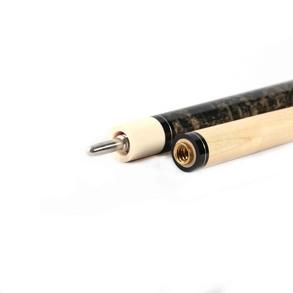 Engraved Pool Cue Shaft Example in Cursive Font