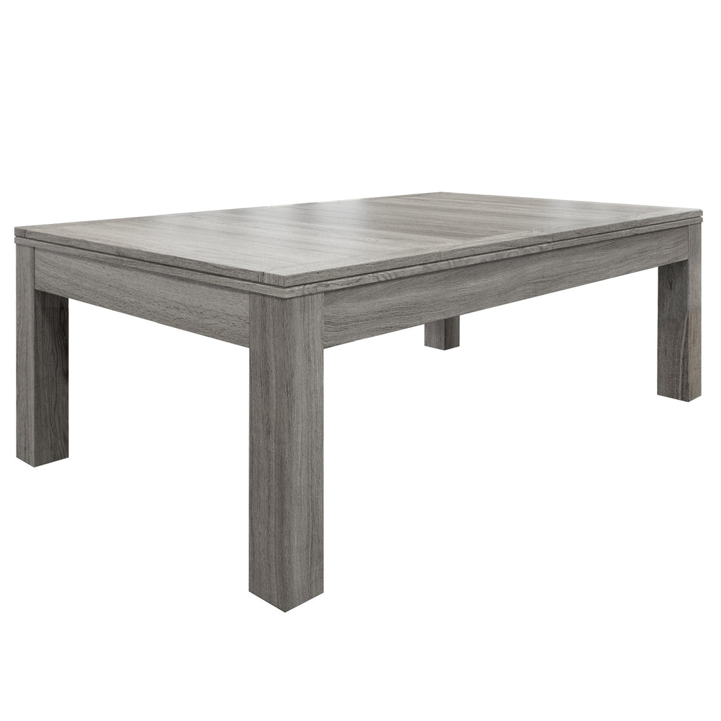 Penny Pool Table Silver Mist dining top on