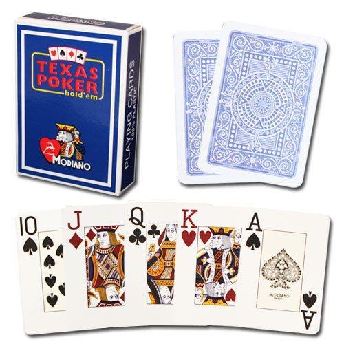 100% Plastic Jumbo Poker Playing Cards - Dark Blue