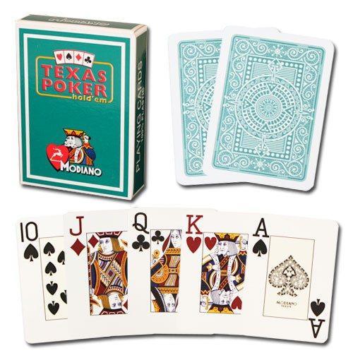 100% Plastic Jumbo Poker Playing Cards - Dark Green