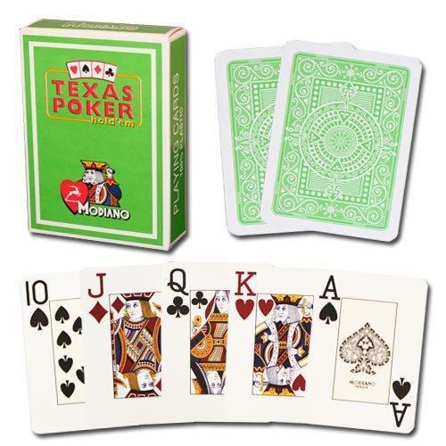 100% Plastic Jumbo Poker Playing Cards - Lime Green
