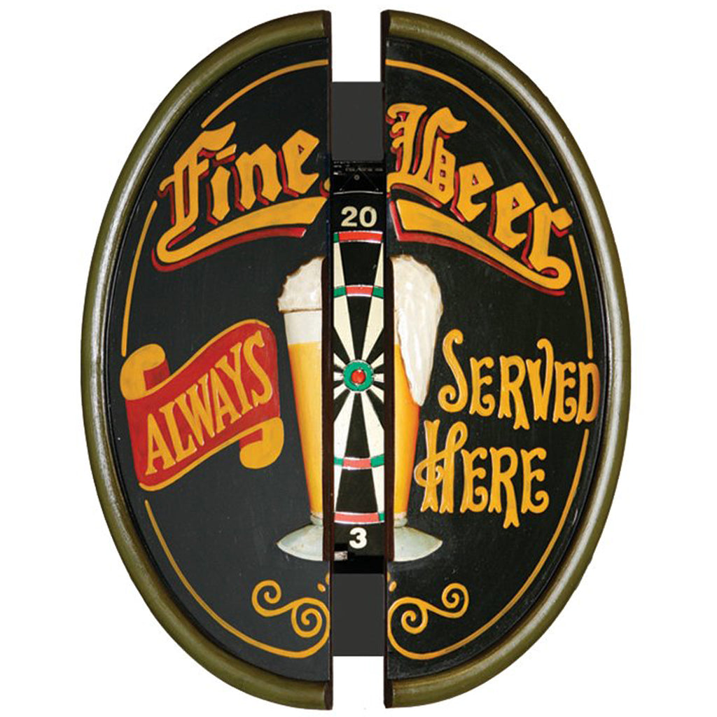 Fine Beer Dart Board Cabinet