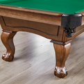 9Ft Manchester Pool Table ball and claw leg end cabinet