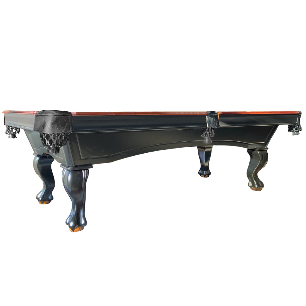 Riley Pool Table Full Table Black with mahogany accents