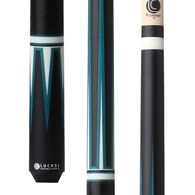 Lucasi Lux Midnight Black and Green Points Pool Cue