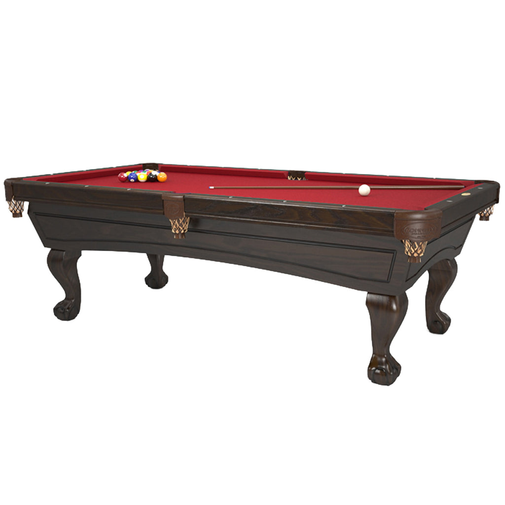 San Carlos Pool Table Oak wood with Dark stain and Milcreek pockets