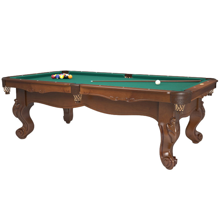 Scottsdale Pool Table Maple wood with Milcreek stain and Milcreek pockets