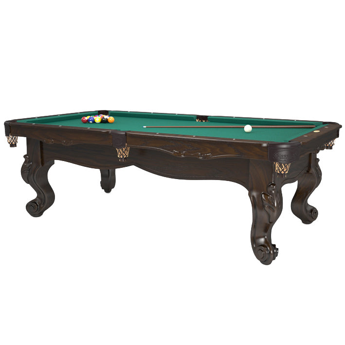 Scottsdale Pool Table Oak wood with Dark stain and Dark pockets