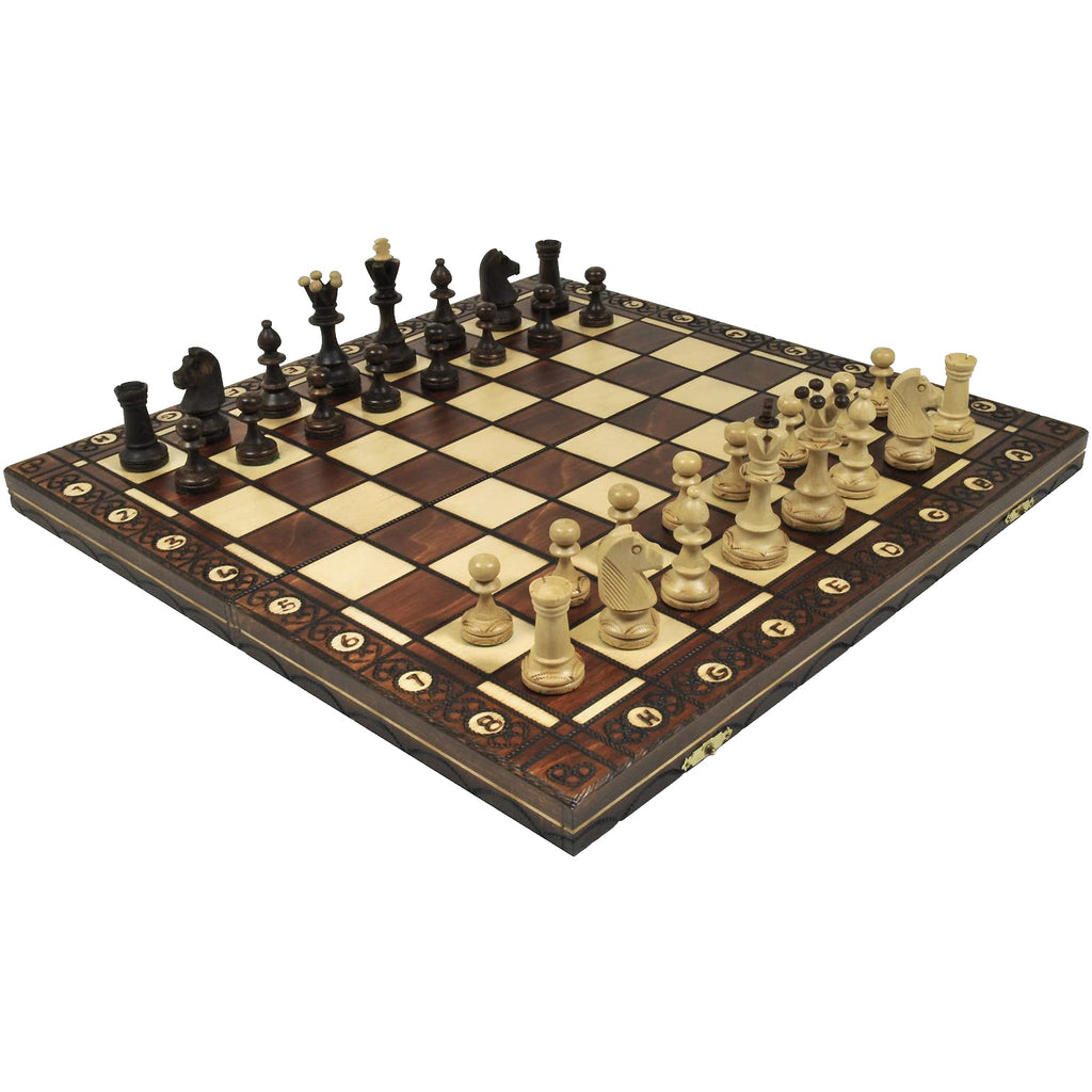 16" Wooden Chess Set with Pieces