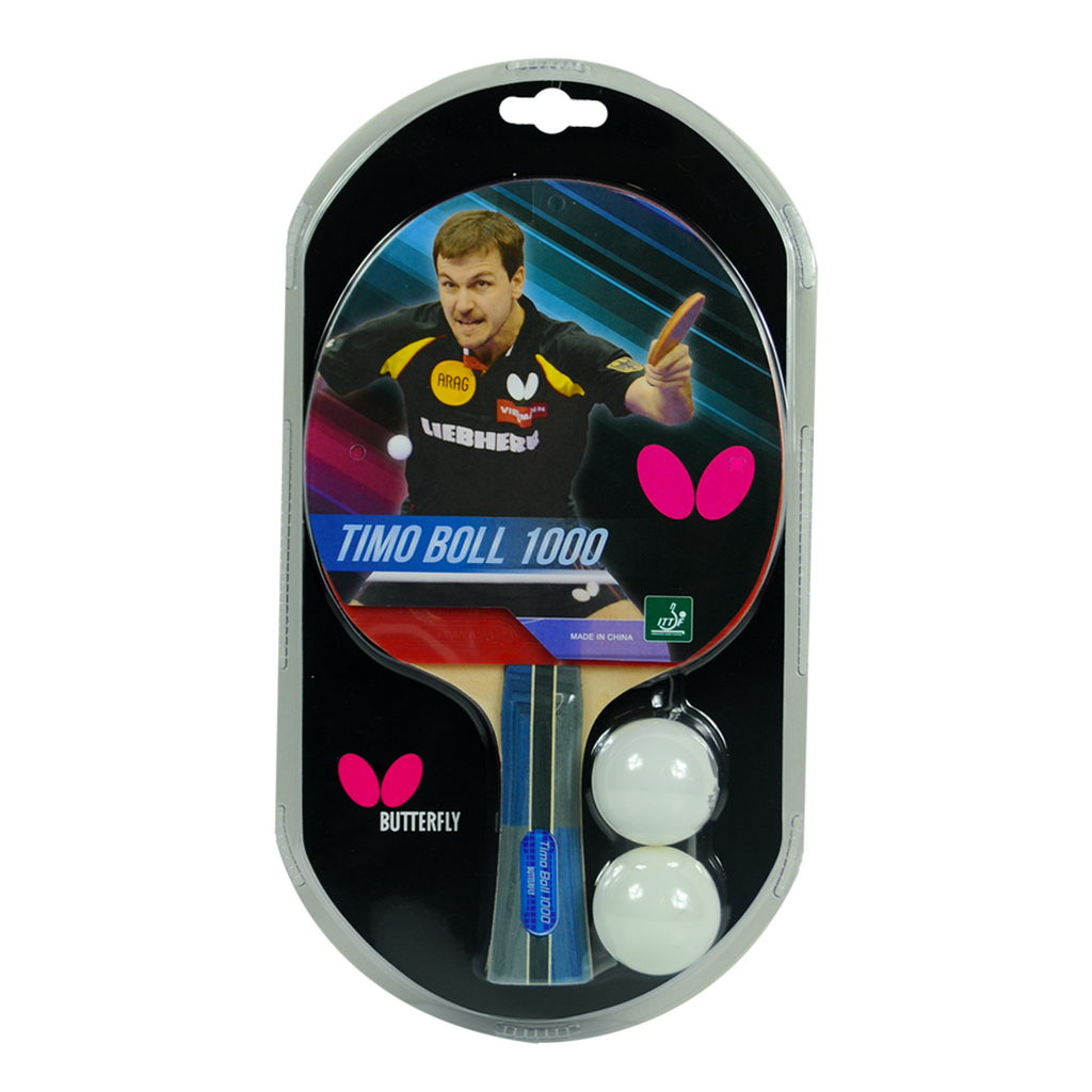 Timo Boll 1000 Butterfly Ping Pong Paddle Packaging