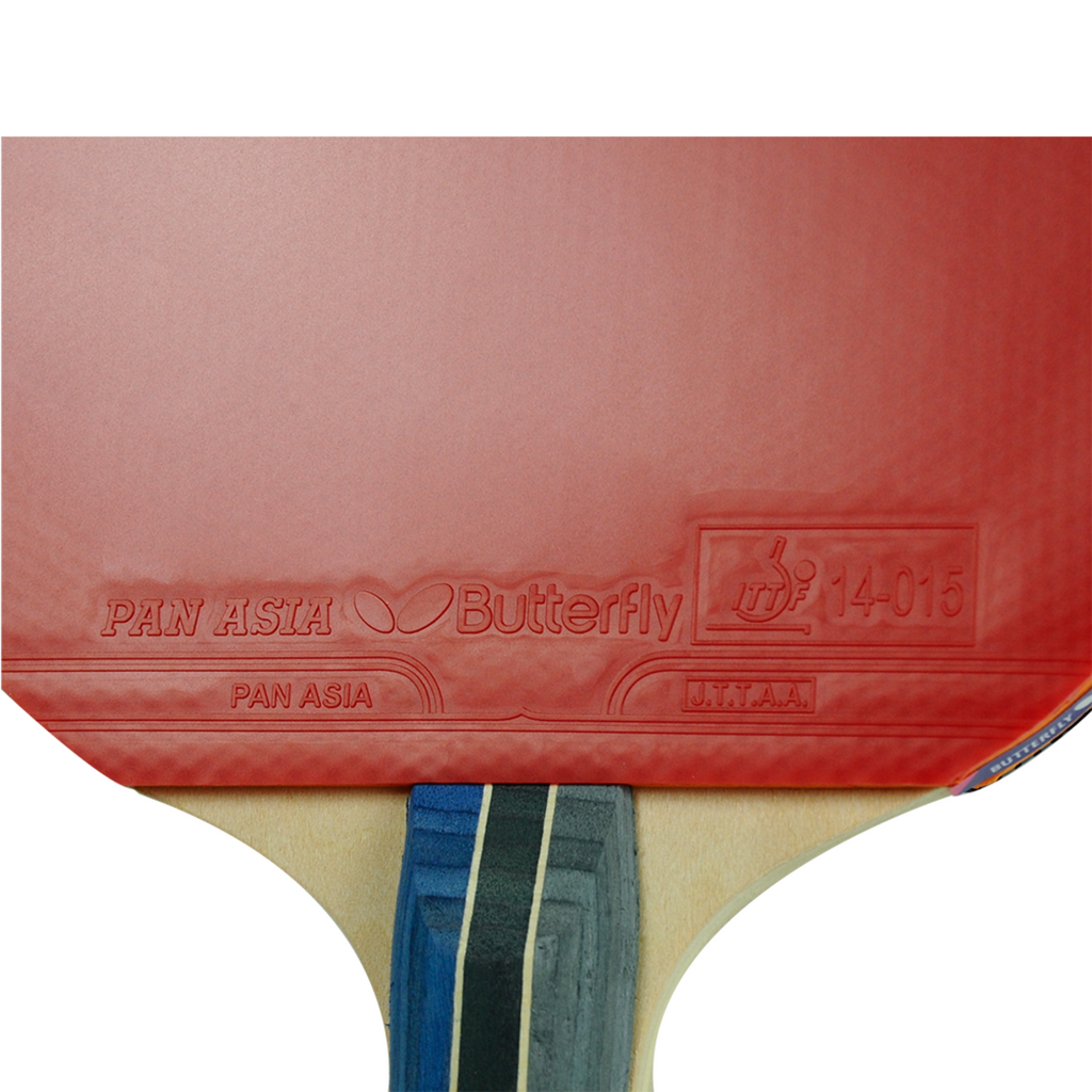 Timo Boll 1000 Butterfly Ping Pong Paddle Imprinted Red Paddle Model Information