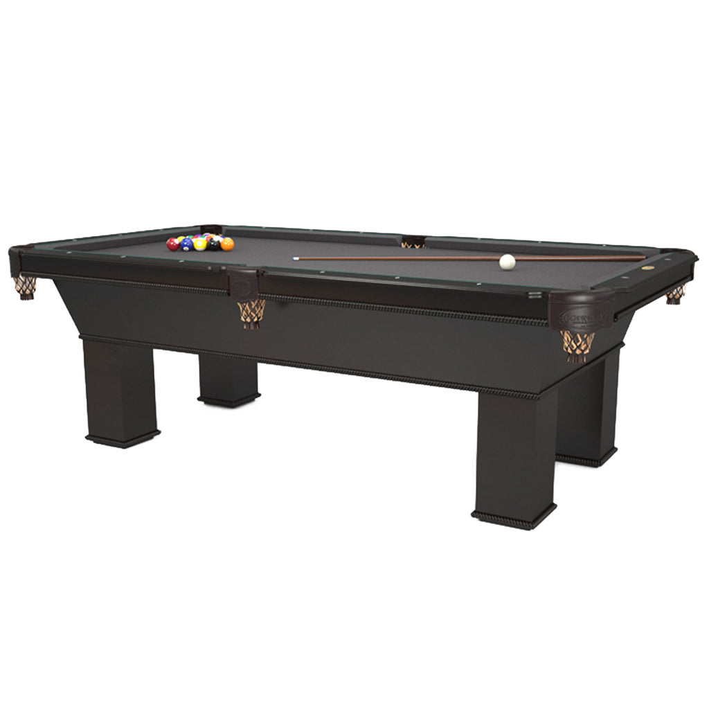 Ventana Pool Table Maple wood with Espresso stain and dark pockets