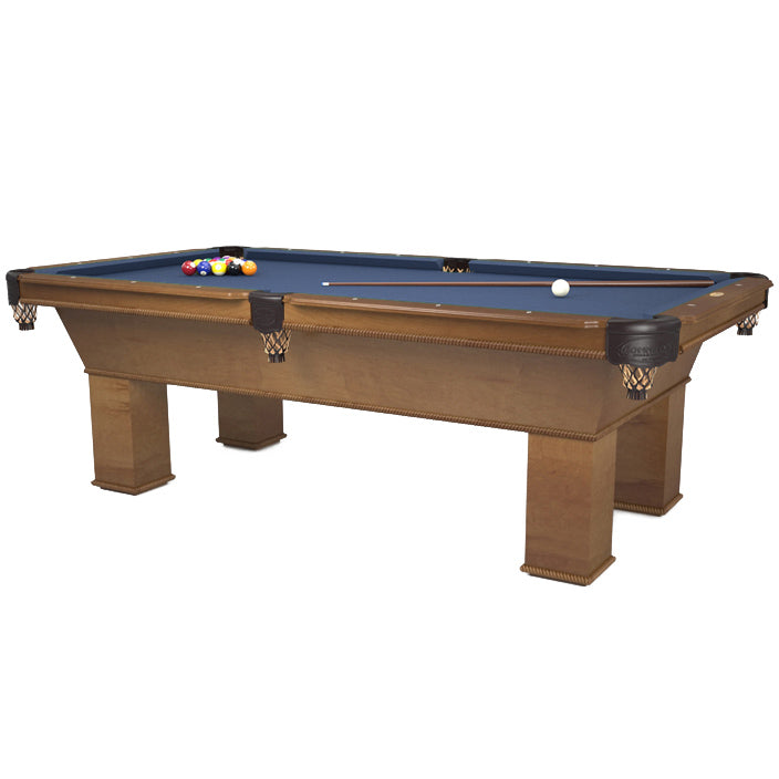 Ventana Pool Table Maple wood with Medium stain and Dark pockets